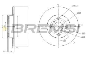 BREMSI CD6670S - B. DISC TOYOTA