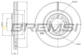 BREMSI CD7071V - B. DISC TOYOTA