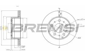 BREMSI CD7321V - B. DISC FIAT, PEUGEOT, CITROEN