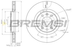BREMSI CD7326V - B. DISC OPEL, PEUGEOT, CITROEN, TOYOTA