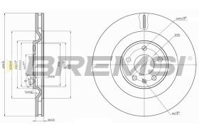 BREMSI CD7327V - B. DISC VW, AUDI