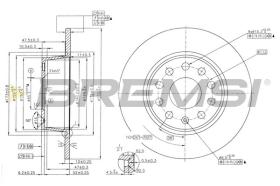 BREMSI CD7328S - B. DISC VW, AUDI, SEAT, SKODA