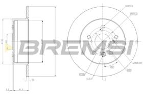 BREMSI CD7980S - B. DISC TOYOTA