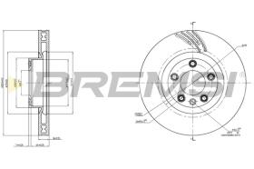 BREMSI CD8019VRD - B. DISC VW, PORSCHE