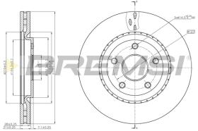 BREMSI CD8216V - B. DISC FIAT, LANCIA, DODGE, CHRYSLER