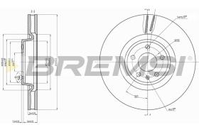 BREMSI CD8598V - B. DISC VW, AUDI