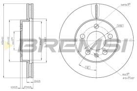 BREMSI CD8663V - B. DISC VW, AUDI, SKODA, SEAT