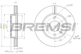 BREMSI CD8688V - B. DISC OPEL