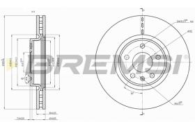 BREMSI CD8761V - B. DISC AUDI