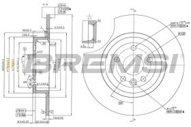BREMSI CD8771V - B. DISC MERCEDES-BENZ, LAND ROVER