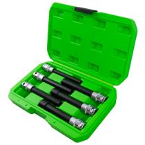 JBM 53915 - SET DE 6 VASOS 1/2' TORX TIPO E EXTRA LARGOS CINCADO