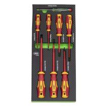 JBM 15162 - SET DE 8 DESTORNILLADORES AISLADOS VDE EN MÓDULO EVA FIBRA D