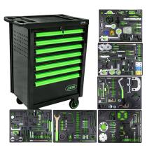 JBM 53951 - CARRO DE HERRAMIENTAS ESPECIAL KIT DE CALADO 7 CAJONES VERDE