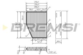BREMSI FC0190 - CABIN FILTER VW, AUDI, SKODA, SEAT