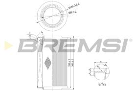 BREMSI FA0115 - AIR FILTER FIAT, PEUGEOT, CITROEN