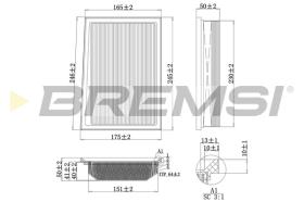 BREMSI FA0117 - AIR FILTER FIAT