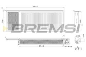 BREMSI FA0202 - AIR FILTER FIAT, FORD, OPEL, PEUGEOT