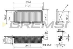 BREMSI FA0208 - AIR FILTER RENAULT, DACIA, LADA