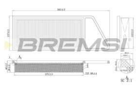BREMSI FA0211 - AIR FILTER FORD, PEUGEOT, CITROEN