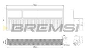 BREMSI FA0217 - AIR FILTER FIAT, FORD, OPEL, LANCIA