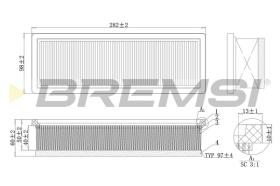 BREMSI FA0220 - AIR FILTER FIAT, FORD, ALFA ROMEO