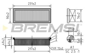 BREMSI FA0544 - CONO MONTAJE FUELLE 88 MM