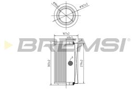 BREMSI FA0545 - AIR FILTER FIAT, PEUGEOT, CITROEN
