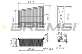 BREMSI FA0586 - AIR FILTER RENAULT