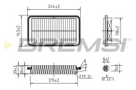 BREMSI FA0596 - CONO MONTAJE FUELLE 88 MM