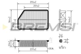 BREMSI FA0607 - AIR FILTER KIA, HYUNDAI