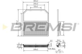 BREMSI FA0619 - AIR FILTER VW, SEAT, SKODA