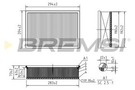 BREMSI FA0621 - AIR FILTER RENAULT, NISSAN, OPEL