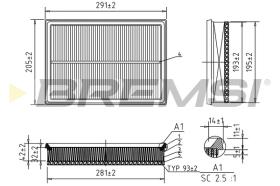 BREMSI FA0622 - AIR FILTER OPEL