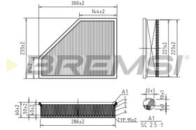BREMSI FA0623 - AIR FILTER BMW, ALPINA