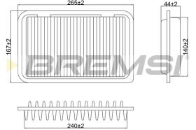 BREMSI FA0629 - AIR FILTER OPEL, SUZUKI