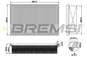 BREMSI FA0648 - AIR FILTER FORD