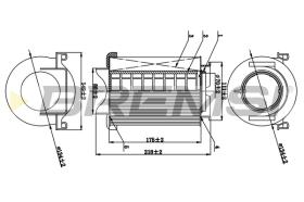 BREMSI FA0653 - AIR FILTER VW, AUDI, SEAT, SKODA