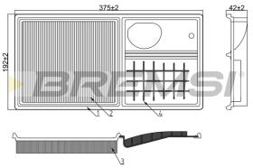 BREMSI FA1019 - AIR FILTER VW, SKODA, SEAT