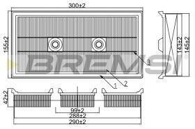 BREMSI FA1021 - AIR FILTER VW, AUDI, SKODA