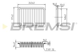 BREMSI FA1024 - AIR FILTER TOYOTA