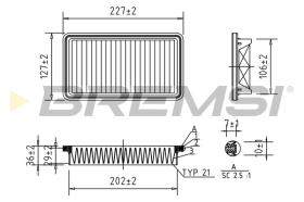 BREMSI FA1025 - CONO MONTAJE FUELLE 88 MM
