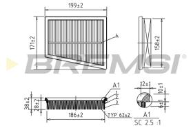 BREMSI FA1027 - AIR FILTER FORD