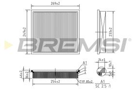 BREMSI FA1028 - AIR FILTER FORD