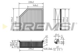 BREMSI FA1035 - AIR FILTER VOLVO