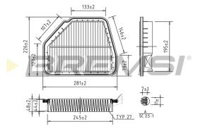 BREMSI FA1038 - AIR FILTER OPEL, CHEVROLET