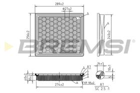 BREMSI FA1043 - AIR FILTER OPEL, CHEVROLET, SAAB