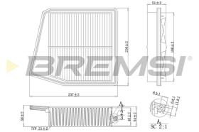 BREMSI FA1047 - AIR FILTER HONDA
