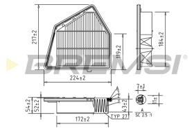 BREMSI FA1054 - AIR FILTER HONDA