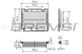 BREMSI FA1072 - AIR FILTER DAEWOO, CHEVROLET