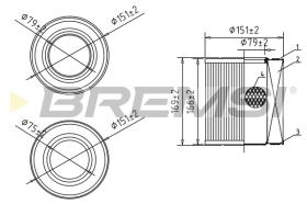 BREMSI FA1080 - AIR FILTER AUDI
